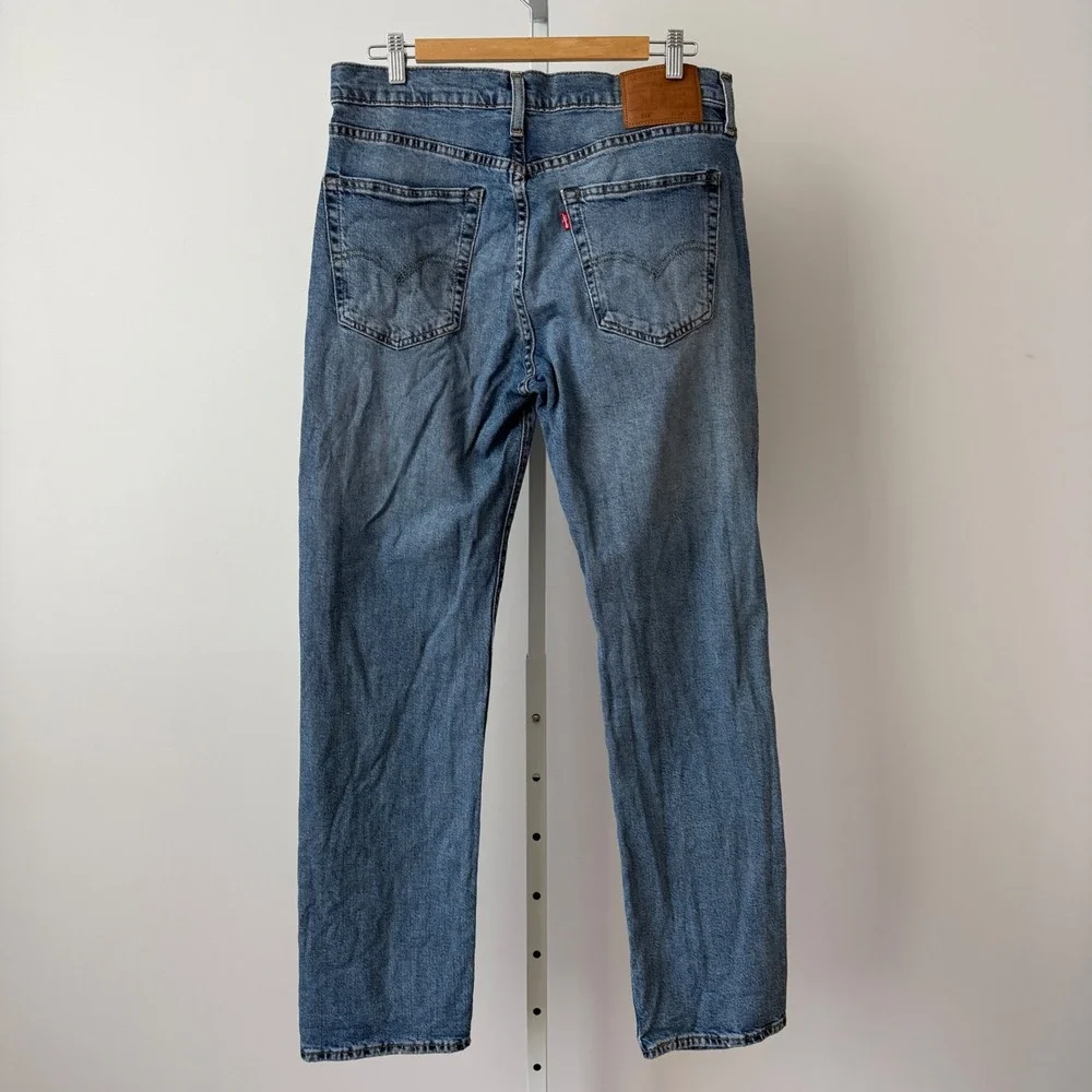 Levi's 514 Straight Fit Jeans Mens W34 L32 Blue Denim Cotton Blend